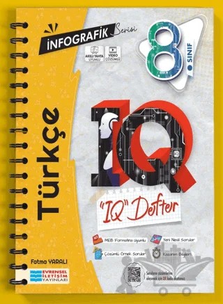 8. Sınıf İnfografik Serisi Türkçe IQ Defter – Fatma Yaralı – Evrensel İletişim Yayınları kitap kapağı