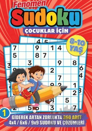 Fenomen Çocuklar için Sudoku 8-10 Yaş - 1 – Bertan Kodamanoğlu – Maxi Yayıncılık kitap kapağı