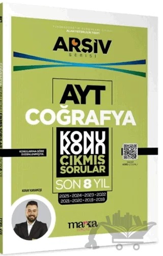 AYT Coğrafya Çıkmış Sorular Konu Konu Son 8 Yıl Tıpkı Basım Arşiv Serisi – Kolektif – Marka Yayınları kitap kapağı
