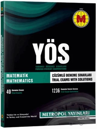 YÖS Matematik Deneme Sınavları Çözümlü – Kolektif – Metropol Yayınları kitap kapağı