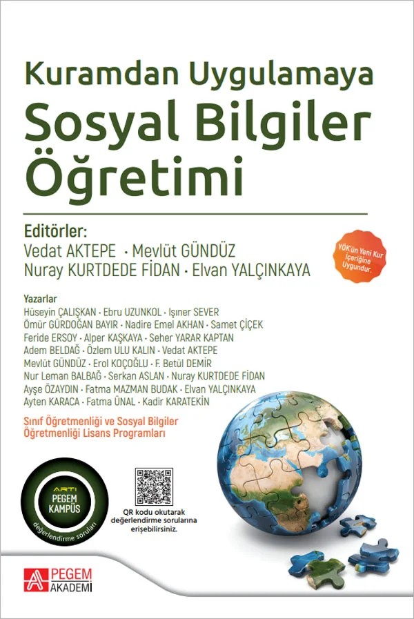 Kuramdan Uygulamaya Sosyal Bilgiler Öğretimi – Vedat AKTEPE, Adem BELDAĞ, Alper Kaşkaya – Pegem Akademi Yayıncılık kitap kapağı
