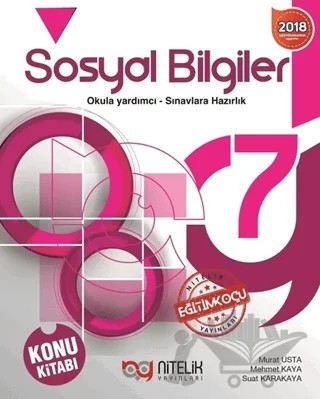 7. Sınıf Sosyal Bilgiler Konu Kitabı – Murat Usta, Mehmet Kaya, Suat Karakaya – Nitelik Yayınları - Bayilik kitap kapağı