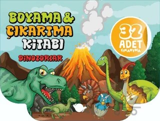 Dinozorlar - Boyama Ve Çıkartma Kitabı – Sunguralp Şolpan – Çikolata Yayınevi kitap kapağı