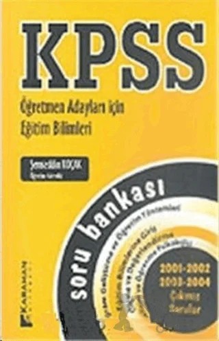 KPSS Öğretmen Adayları İçin Eğitim Bilimleri Soru Bankası – Şemseddin Koçak – Karahan Kitabevi kitap kapağı