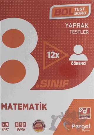 8. Sınıf Matematik Kutu Test (12 Adet) – Kolektif – Pergel Yayınları kitap kapağı