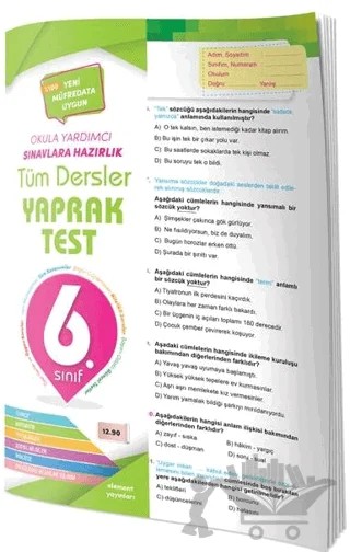 6. Sınıf Tüm Dersler Yaprak Test – Kolektif – 4 Element Yayınları kitap kapağı