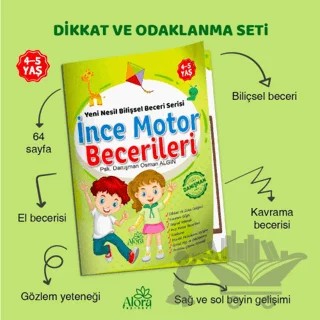 Çizgi Çalışmaları - İnce Motor Becerileri – Osman Algın – Alora Yayınevi kitap kapağı