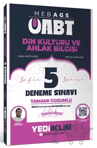 MEB AGS ÖABT Din Kültürü Ve Ahlak Bilgisi Safir Serisi Tamamı Çözümlü 5 Deneme Sınavı – Burhan Karakışla – Yediiklim Yayınları kitap kapağı