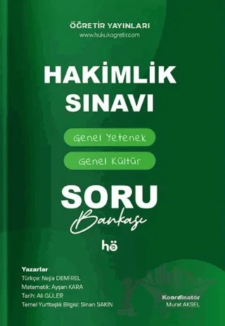 Genel Yetenek Genel Kültür Hakimlik Sınavı Soru Bankası – Kolektif – Öğretir Yayınları kitap kapağı