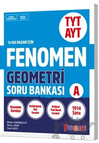 TYT AYT Geometri A Soru Bankası – Kolektif – Fenomen Yayınları kitap kapağı