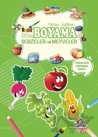 Renkli Kalem Boyama - Sebzeler ve Meyveler – Kolektif – Yağmur Çocuk kitap kapağı