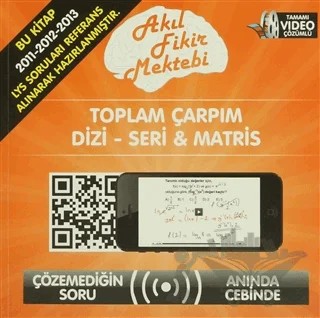 Toplam Çarpım Dizi - Seri ve Matris – Bahtım Kırbaş – Akıl Fikir Mektebi kitap kapağı