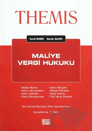 Themis Maliye - Vergi Hukuku – İsmail Engin, Serdar Şahin – On İki Levha Yayınları kitap kapağı