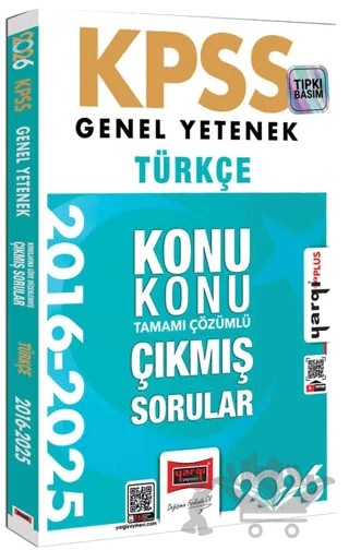 2026 KPSS Genel Yetenek Türkçe 2016 - 2026 Konu Konu Tamamı Çözümlü Çıkmış Sorular – Kolektif – Yargı Yayınevi kitap kapağı