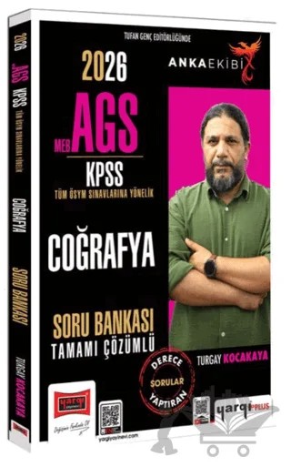 2026 MEB-AGS KPSS Anka Ekibi Tamamı Çözümlü Coğrafya Soru Bankası – Turgay Kocakaya – Yargı Yayınevi kitap kapağı