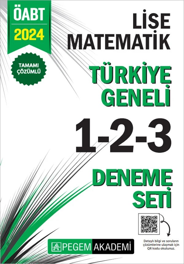 2024 KPSS ÖABT Lise Matematik Tamamı Çözümlü Türkiye Geneli 1-2-3 (3'lü Deneme Seti) – 3 (3'lü Deneme Seti) – Pegem Akademi Yayıncılık kitap kapağı