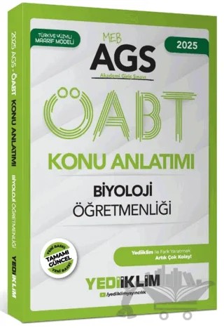 2025 MEB AGS ÖABT Biyoloji Öğretmenliği Konu Anlatımı – Kollektif – Yediiklim Yayınları kitap kapağı