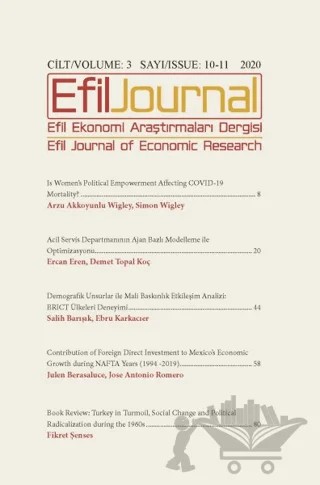Efil Ekonomi Araştırmaları Dergisi Cilt: 3 Sayı: 10 -11 2020 – Efil Journal Dergisi kitap kapağı
