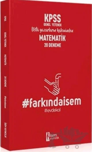 2020 Farkındaİsem KPSS Genel Yetenek Matematik 20 Deneme – Kolektif – İSEM Yayıncılık kitap kapağı