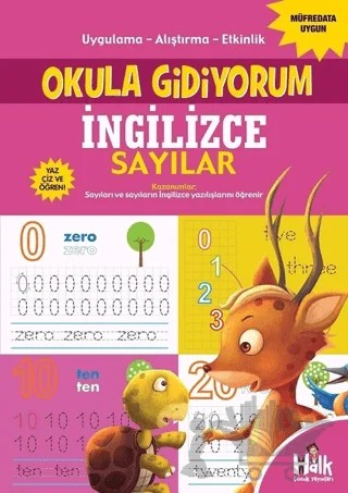 İngilizce Sayılar - Okula Gidiyorum – Kolektif – Halk Kitabevi kitap kapağı