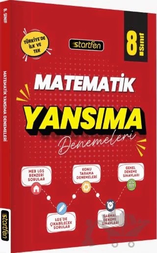 8. Sınıf Matematik Yansıma Denemeleri – Kollektif – Startfen Yayınları kitap kapağı
