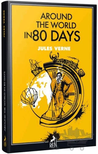 Around The World in 80 Days – Jules Verne – Ren Kitap kitap kapağı