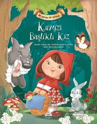 Bir Varmış Bir Yokmuş - Kırmızı Başlıklı Kız – Stefania Leonardi Hartley – Martı Çocuk Yayınları kitap kapağı