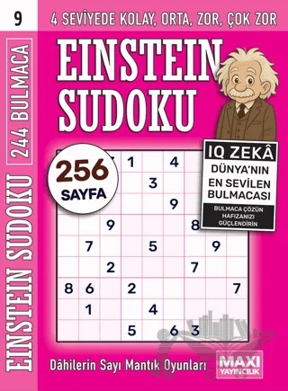 Einstein Sudoku 9 – Bertan Kodamanoğlu – Maxi Yayıncılık kitap kapağı