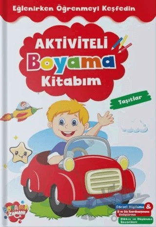 Aktiviteli Boyama Kitabı - Taşıtlar – Kolektif – Boyama Zamanı kitap kapağı