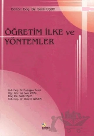 Öğretim İlke ve Yöntemler – Kolektif – Kriter Yayınları kitap kapağı