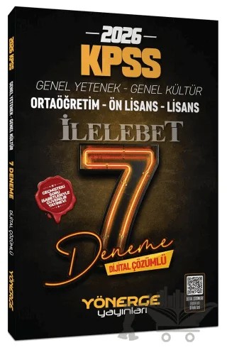 2027 KPSS Genel Yetenek Genel Kültür İlelebet 7 Deneme Çözümlü – Kolektif – Yönerge Yayınları kitap kapağı