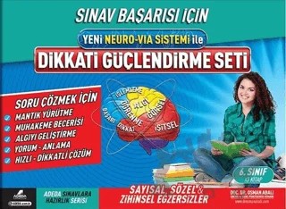 Sınav Başarısı İçin Yeni Neuro-Via Sistemi İle Dikkati Güçlendirme Seti 6. Sınıf (3 Kitap Takım) – Osman Abalı – Adeda Yayınları kitap kapağı