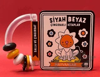 Siyah Beyaz Çıngıraklı Kitaplar Hayvanlar – Kollektif – Uçan Fil Yayınları kitap kapağı