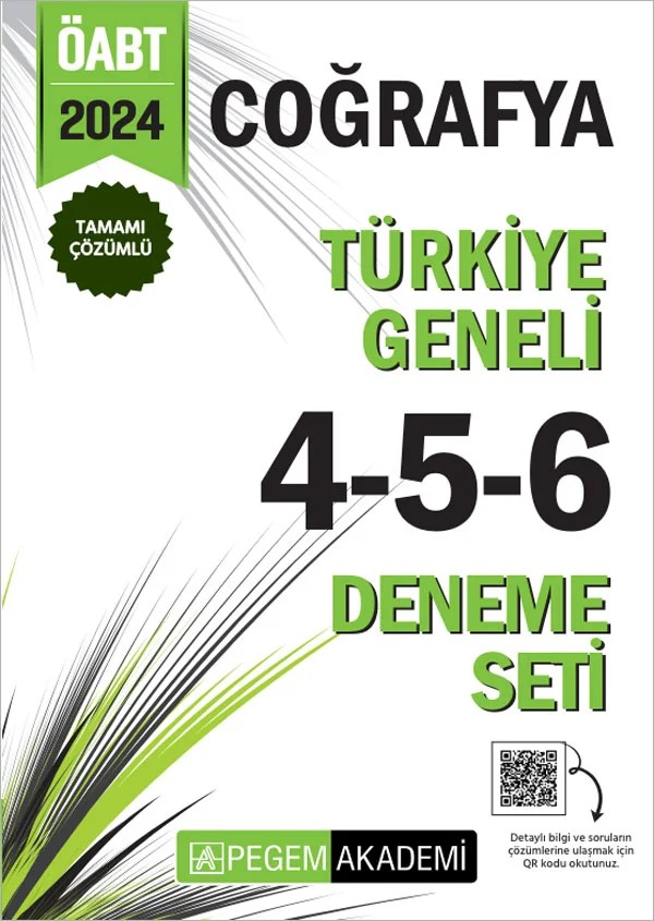 2024 KPSS ÖABT Coğrafya Tamamı Çözümlü Türkiye Geneli 4-5-6 (3'lü Deneme Seti) – 6 (3'lü Deneme Seti) – Pegem Akademi Yayıncılık kitap kapağı