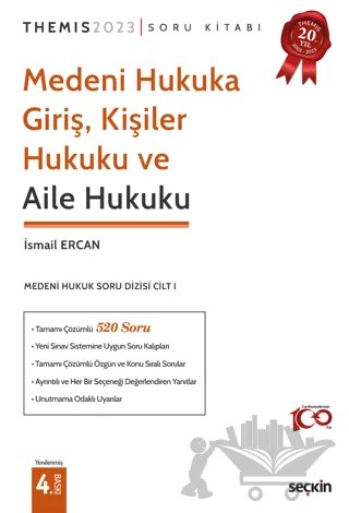 THEMIS - Medeni Hukuka Giriş, Kişiler Hukuku ve Aile Hukuku Soru Kitabı – İsmail Ercan – Seçkin Yayıncılık kitap kapağı