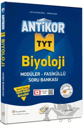 TYT Biyoloji Soru Bankası – Akif Hacıfazlıoğlu, Serkan Ozan – Antikor Yayınları kitap kapağı