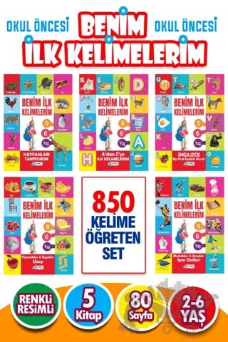 2-6 Yaş Benim İlk Kelimelerim Seti Etkinlikleri Seti - 5 Kitap – Veysel Murat Erçoklu – Harika Çocuk Yayınları kitap kapağı