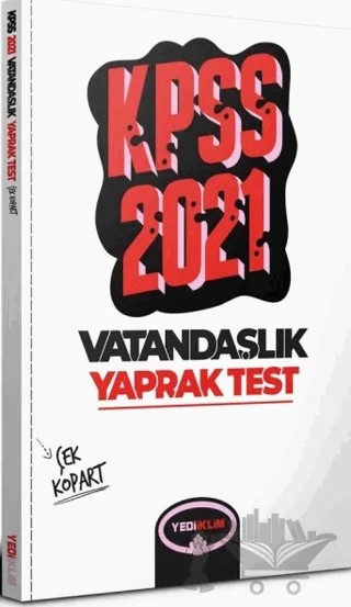 2021 KPSS Vatandaşlık Çek Kopart Yaprak Test – Kolektif – Yediiklim Yayınları kitap kapağı