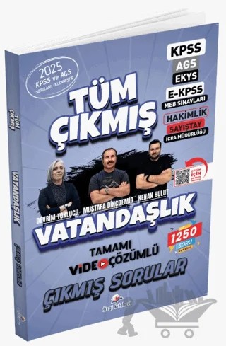 2026 Vatandaşlık Tüm Sınavlar Tamamı Video Çözümlü Çıkmış Sorular – Devrim Toklucu, Mustafa Dinçdemir, Kenan Bulut – Dizgi Kitap kitap kapağı