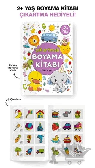 Çıkartmalı Boyama Kitabı / 2 Yaş + – Bilge Yorulmaz – Bilgi Park kitap kapağı