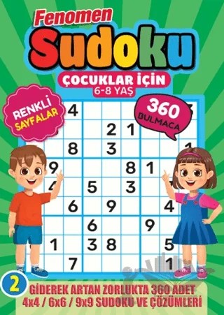 Fenomen Çocuklar için Sudoku 6-8 Yaş - 2 – Bertan Kodamanoğlu – Maxi Yayıncılık kitap kapağı