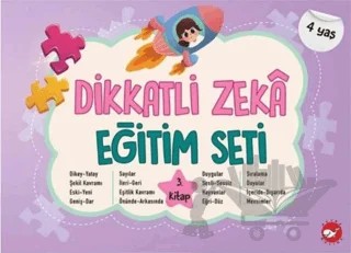 Dikkatli Zeka Eğitim Seti 3. Kitap (4 Yaş) – Neşe Duran – Beyaz Balina Yayınları kitap kapağı