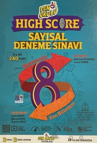 8. Sınıf LGS Sayısal High Score Deneme Sınavı – Kolektif – Arı Yayıncılık kitap kapağı