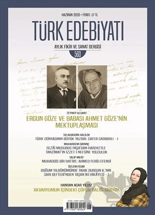 Türk Edebiyatı Aylık Fikir ve Sanat Dergisi Sayı: 560 Haziran 2020 – Türk Edebiyatı Dergisi kitap kapağı