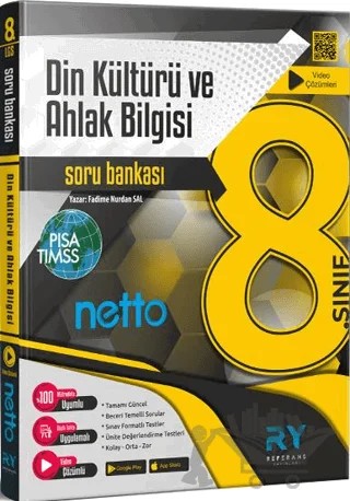 NETTO 8. Sınıf Din Kültürü ve Ahlak Bilgisi Video Çözümlü Soru Bankası – Fadime Nurdan Sal – Referans Yayınları kitap kapağı
