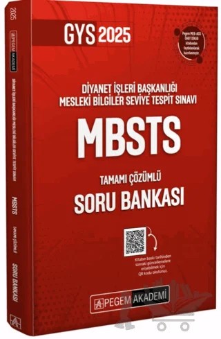 2025 Diyanet İşleri Başkanlığı Mesleki Bilgiler Seviye Tespit Sınavı MBSTS Tamamı Çözümlü Soru Bankası – Kolektif – Pegem Akademi Yayıncılık kitap kapağı