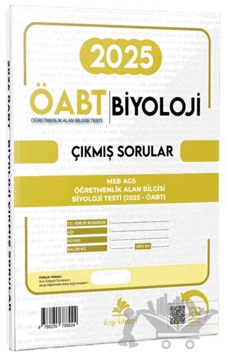 MEB-AGS ÖABT Biyoloji Video Çözümlü 2025 Sınavı Tek Fasikül Orijinal Çıkmış Sorular – Zeynep Sözen Göçmen – Dizgi Kitap kitap kapağı