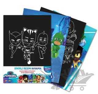 Pjmasks Sihirli Resim Boyama – Ahşap Kalem Hediyeli – Kolektif – Artenino Yayıncılık kitap kapağı