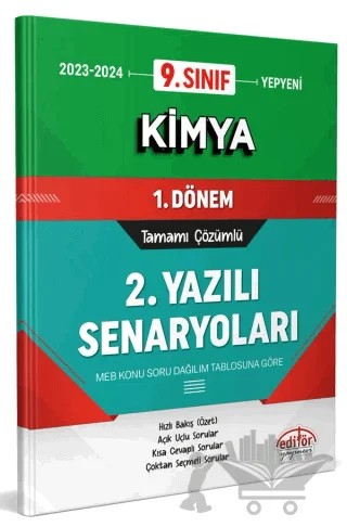 9. Sınıf Kimya 1. Dönem Ortak Sınavı 2. Yazılı Senaryoları Tamamı Çözümlü – Kolektif – Editör Yayınevi kitap kapağı