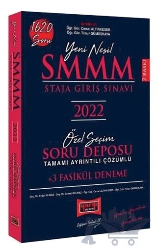 2022 SMMM Staja Giriş Sınavı Tamamı Ayrıntılı Çözümlü Özel Seçim Soru Deposu+3 Fasikül 1620 Soru – Ahmet Gülmez – Yargı Yayınevi kitap kapağı